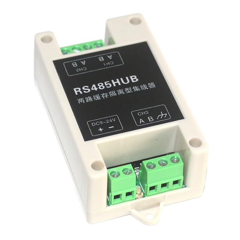 Industrial grade dual cache isolated RS485 hub OX-2201