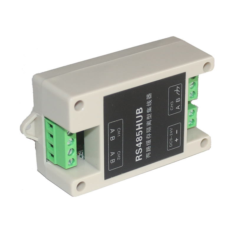Industrial grade dual cache isolated RS485 hub OX-2201