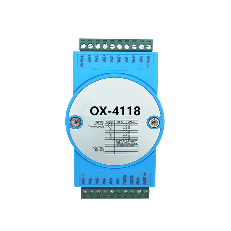 歐鑫通工業(yè)級(jí)16位A/D 8通道熱電偶輸入模塊 OX-4118