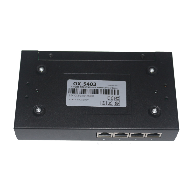 4口RS232/RS422/RS485轉(zhuǎn)TCP/IP串口服務(wù)器 OX-5403