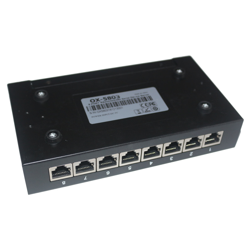 8-port RS232/RS422/RS485 to TCP/IP serial server OX-5803