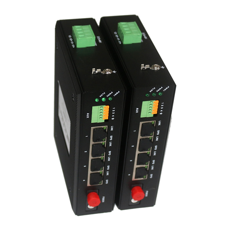 工業(yè)級4路百兆電口+2路串口光端機 OX-PGF4R1