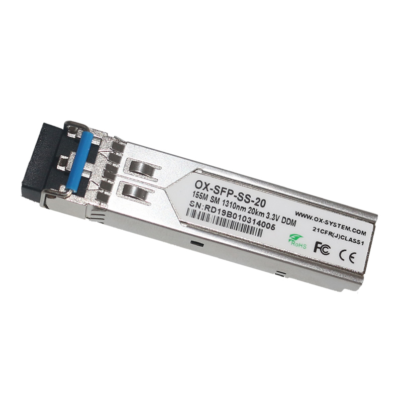 工業(yè)級百兆SFP單模光纖模塊 OX-SFP-SS-20