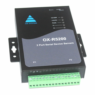 2口端子式RS485/RS422串口服務(wù)器 OX-R5202T